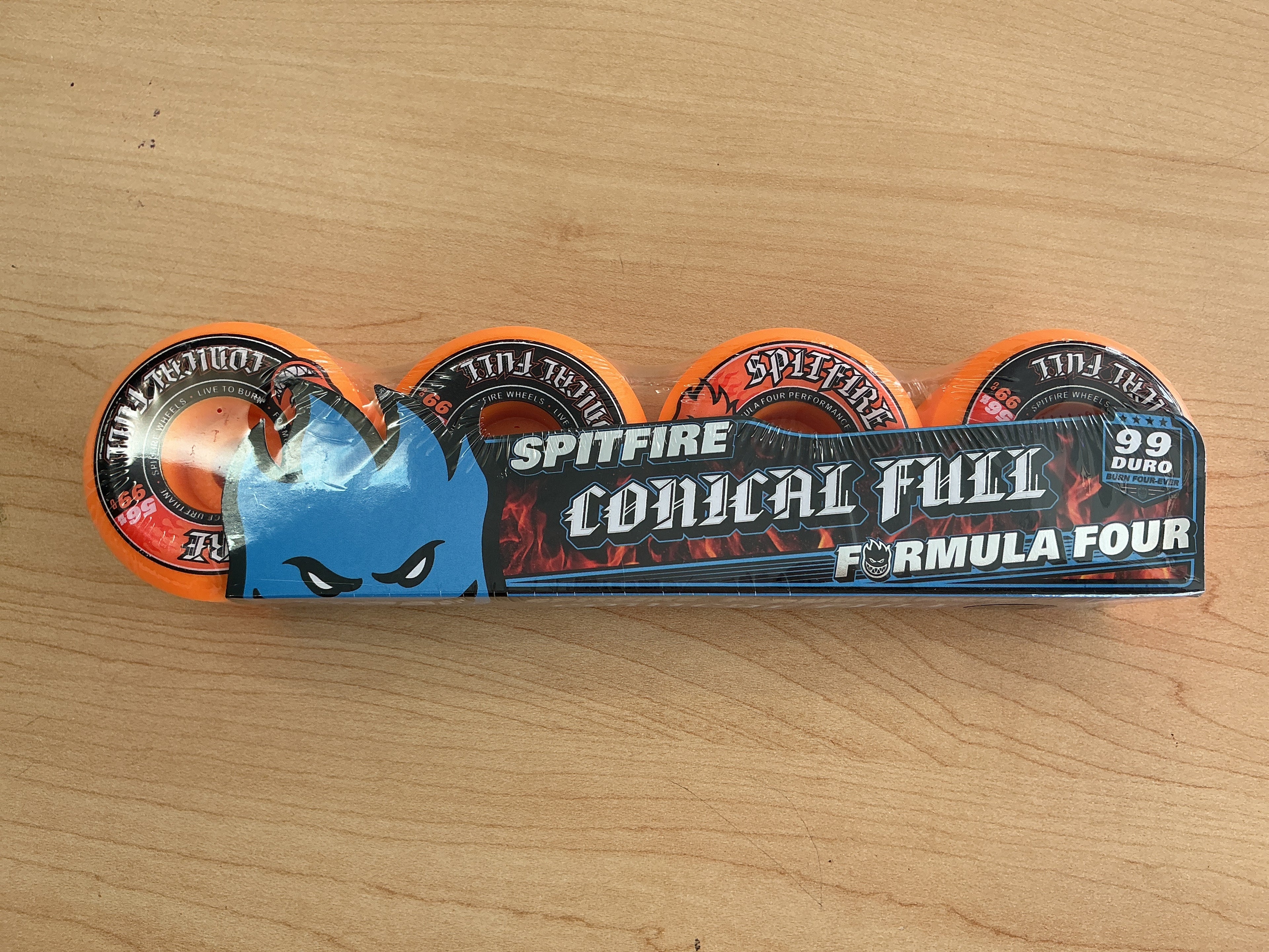Spitfire Formula Four Conical Full Orange 56mm 99D