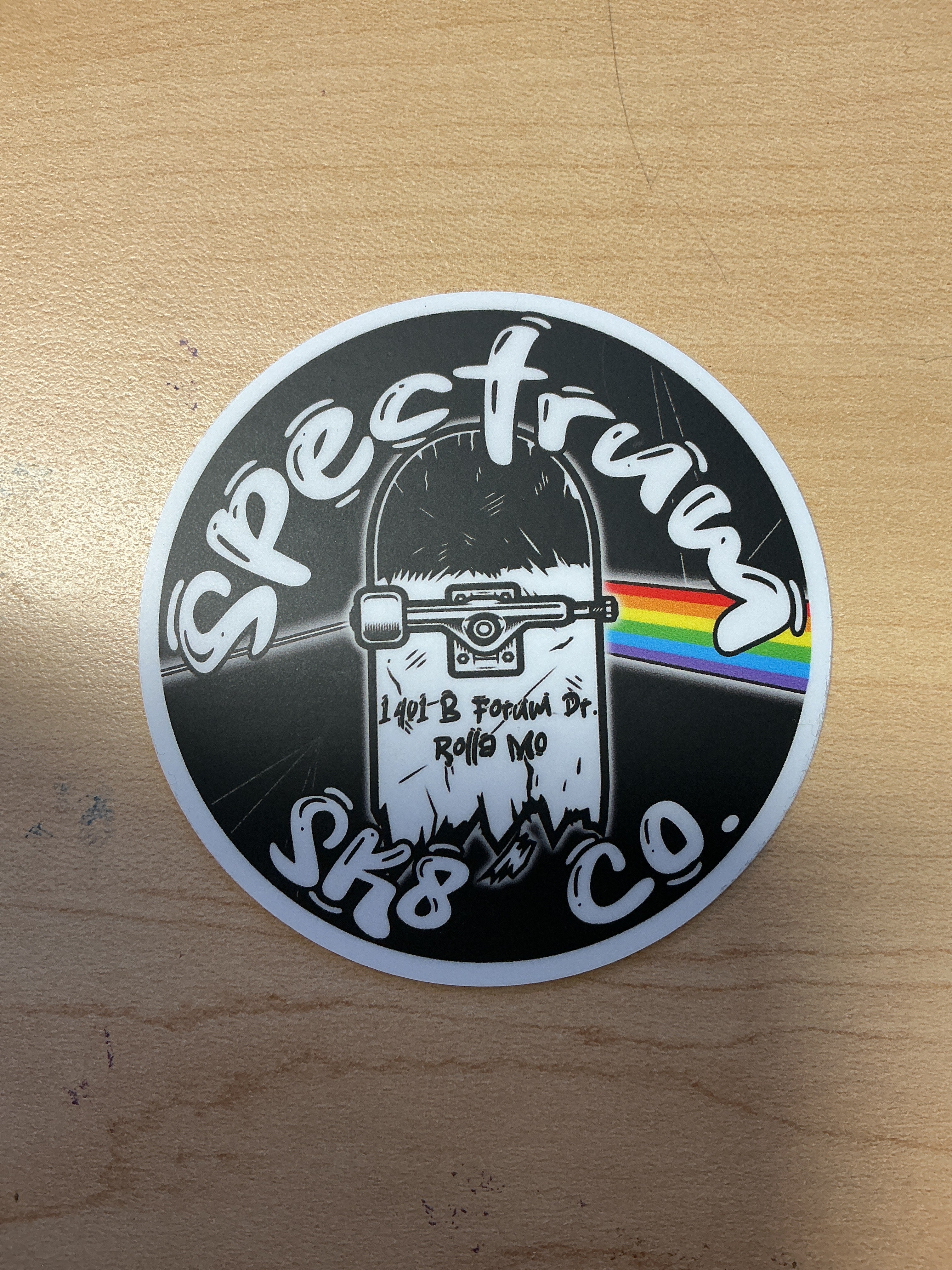 Spectrum Sk8 Co. Sticker 3” *FREE WITH PURCHASE*