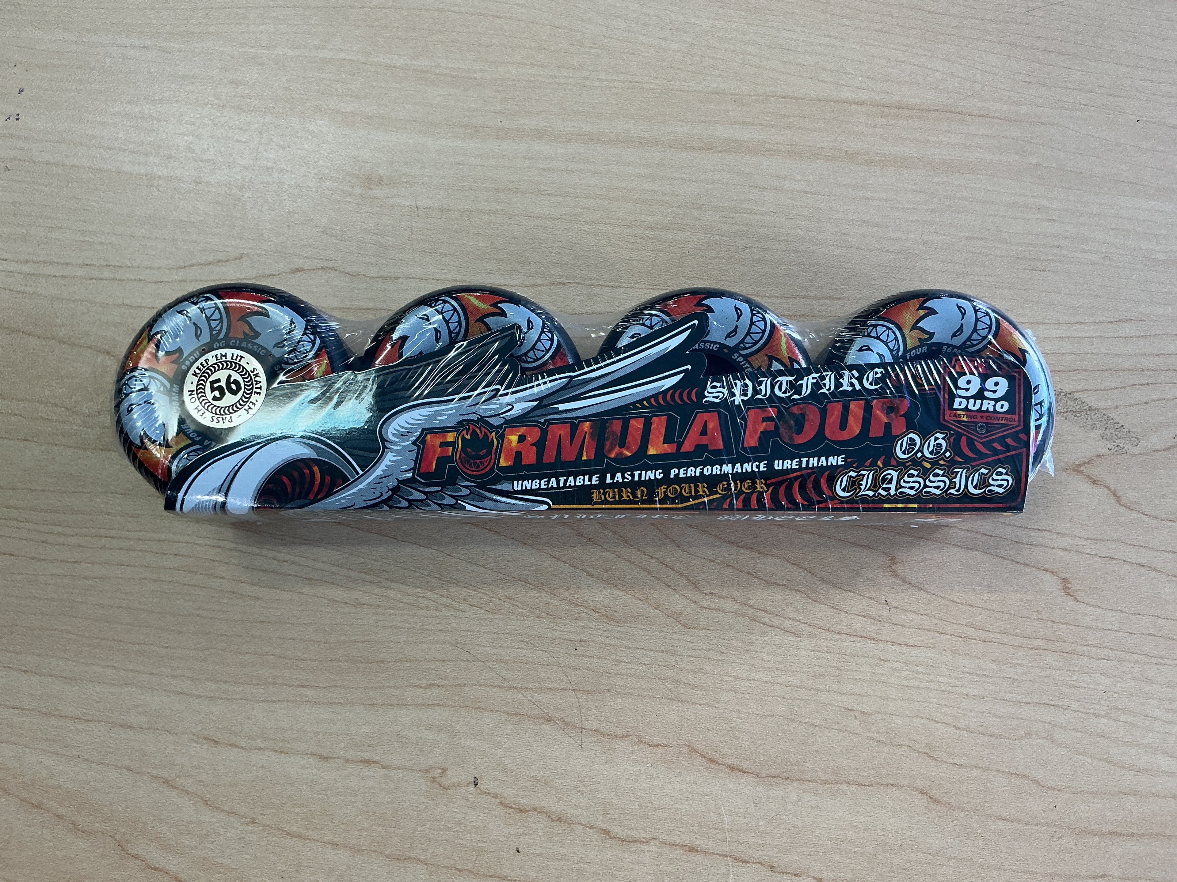 Spitfire Formula Four Multiball Black OG Classic 56mm 99D