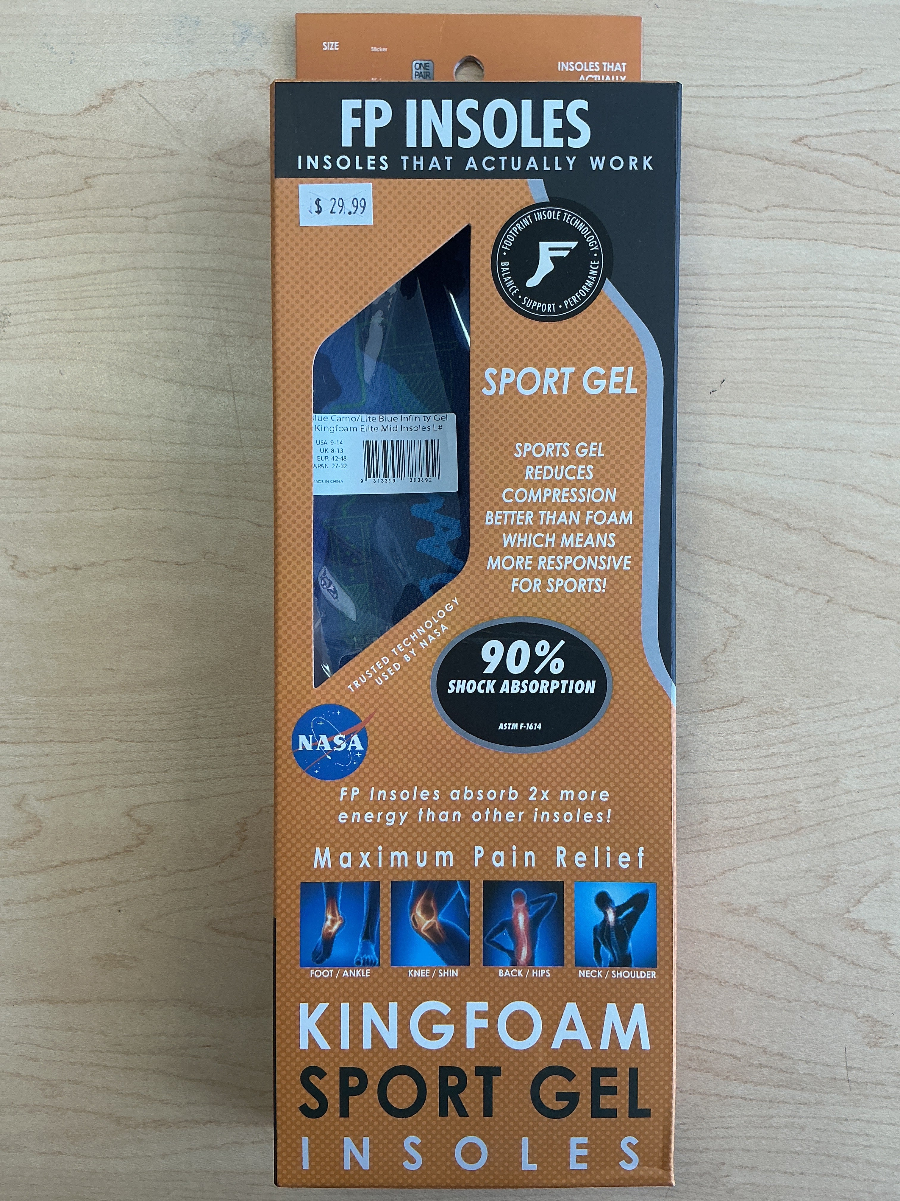 Footprint Insoles Kinfoam Elite SportsGel Mid 5mm/7mm