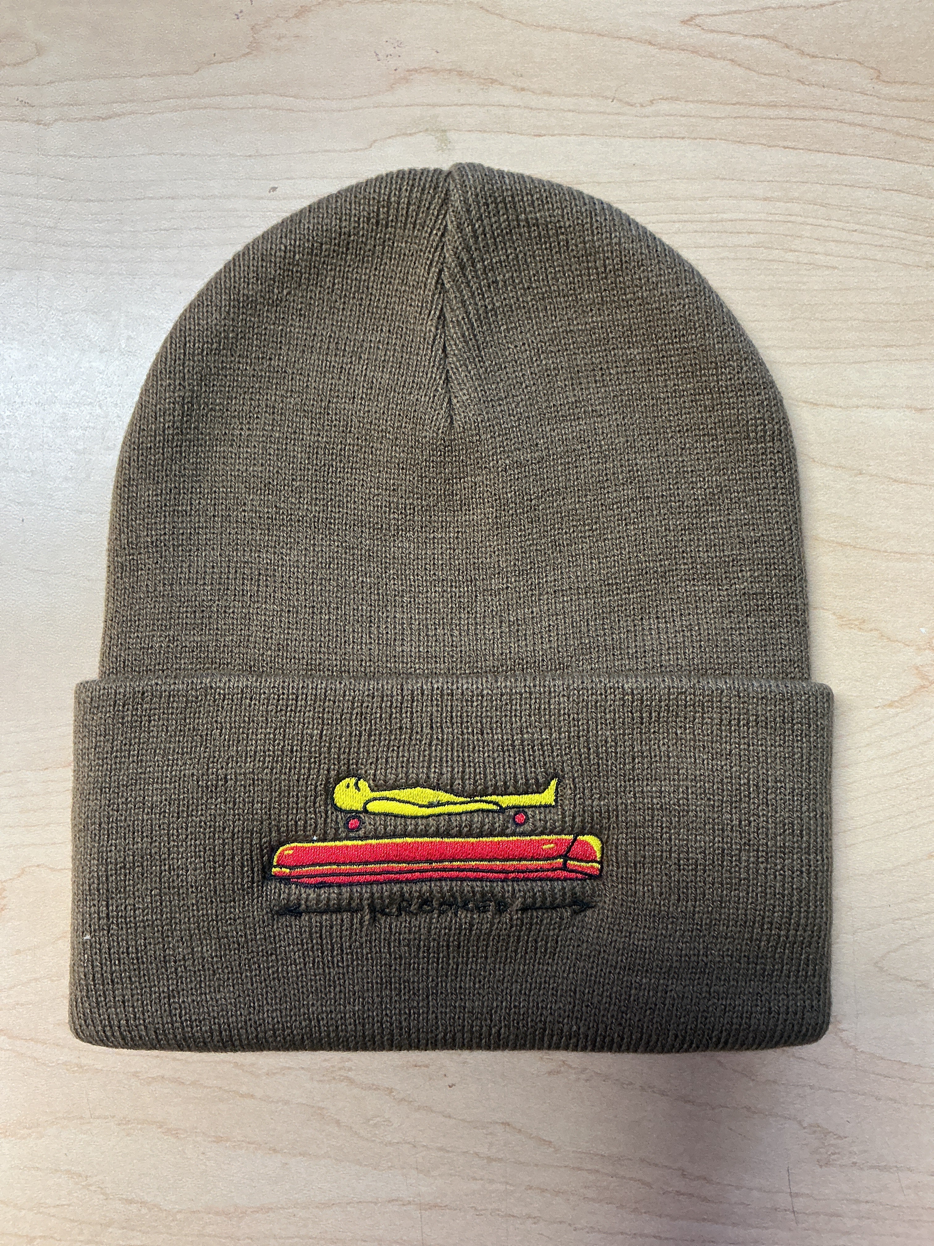 Krooked Koffin Cuff Beanie Brown