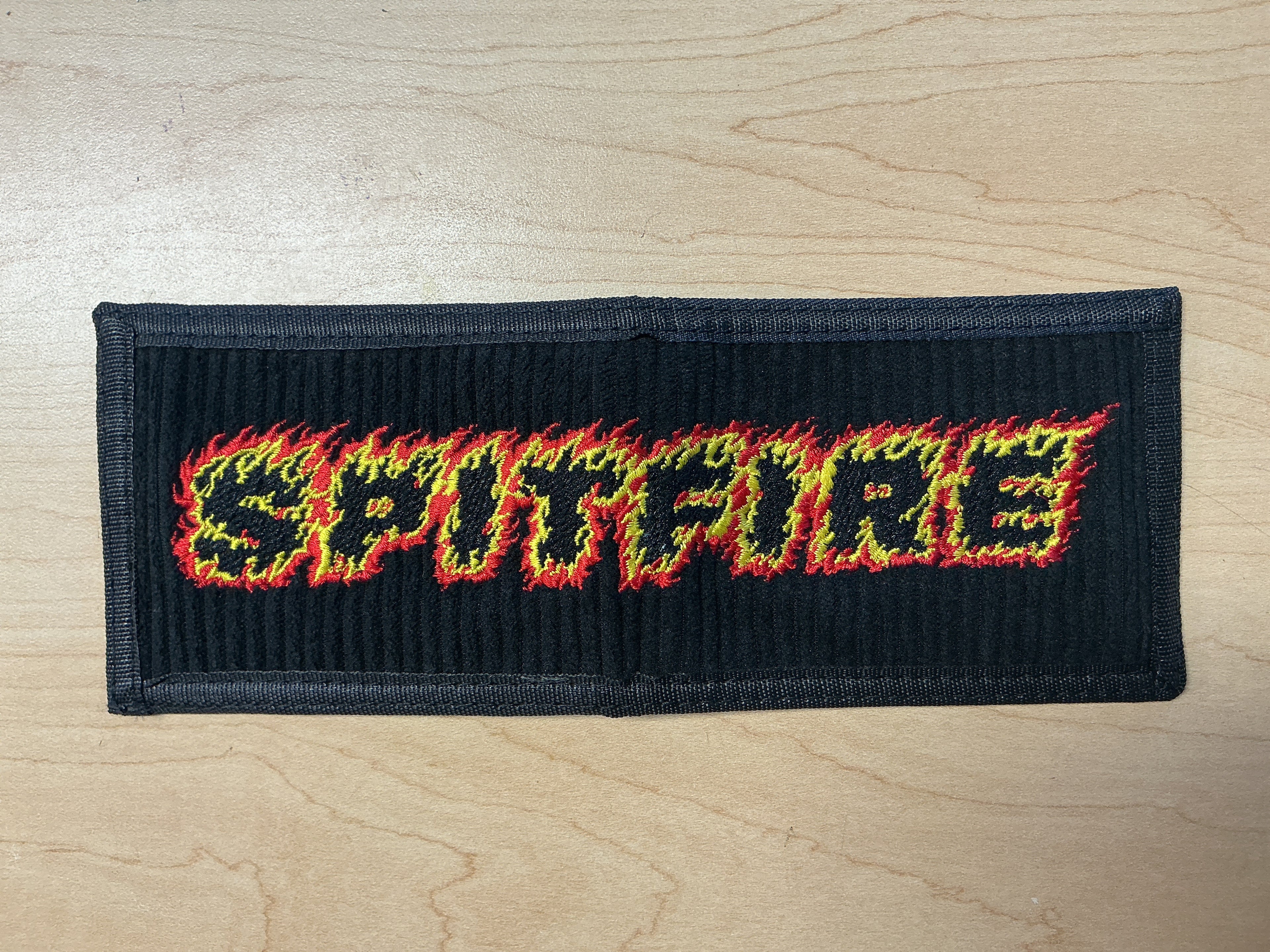 Spitfire Flames Script Bi-Fold Wallet