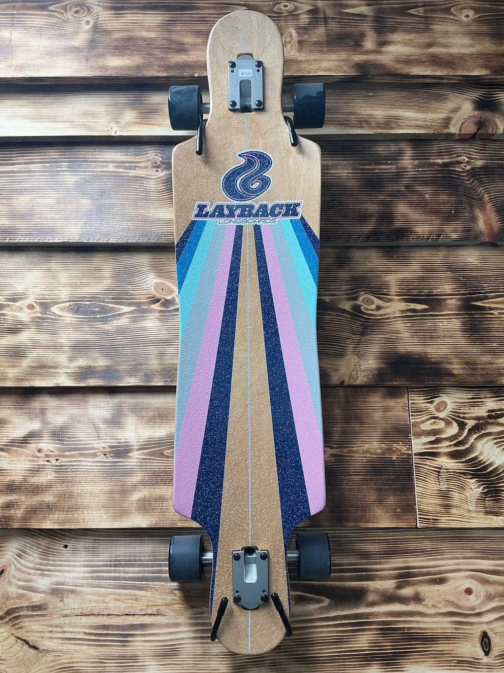 Layback Sun Stripe Drop Through Mint Longboard