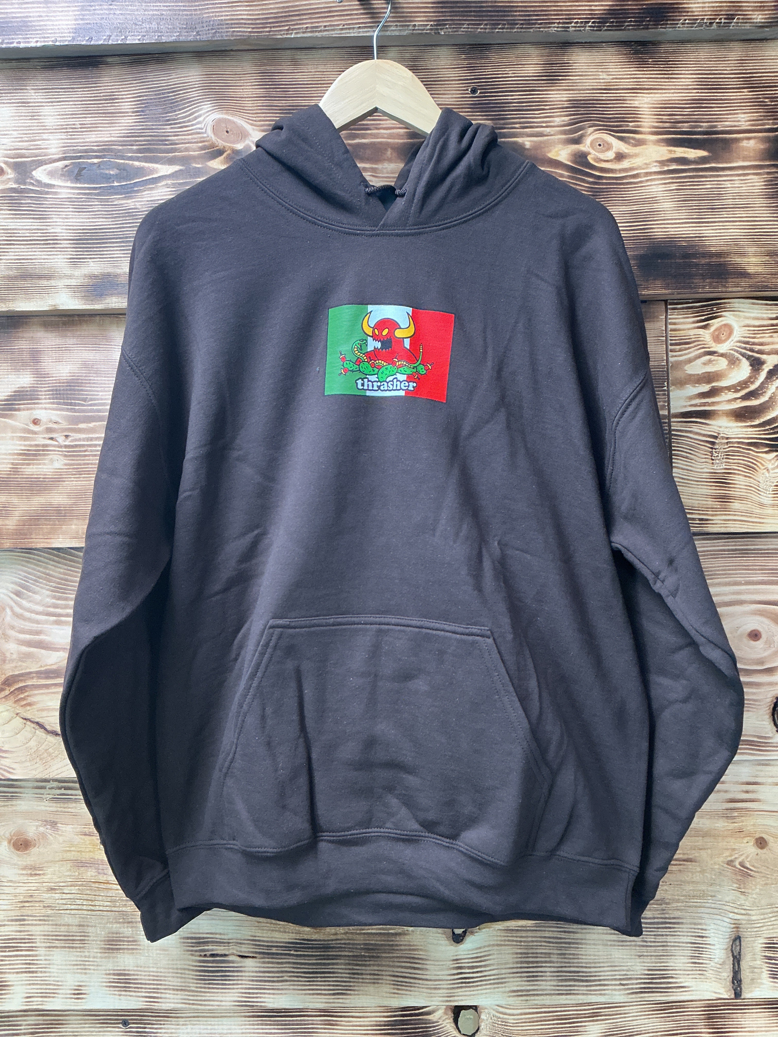 Thrasher x Toy Machine Hecho Dark Chocolate Hoodie