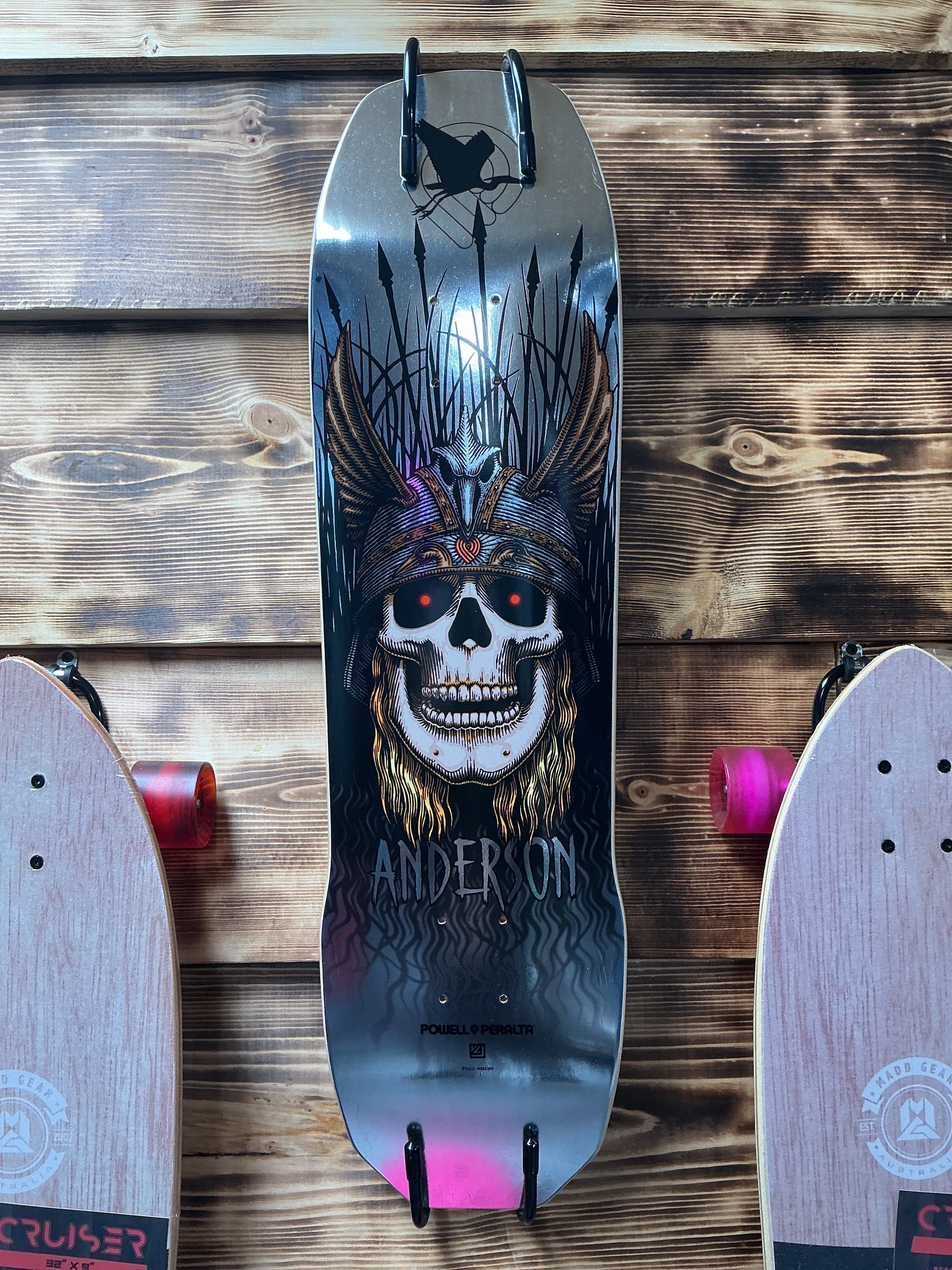 Powell Anderson Heron Deck Silver Foil 8.45x31.8”