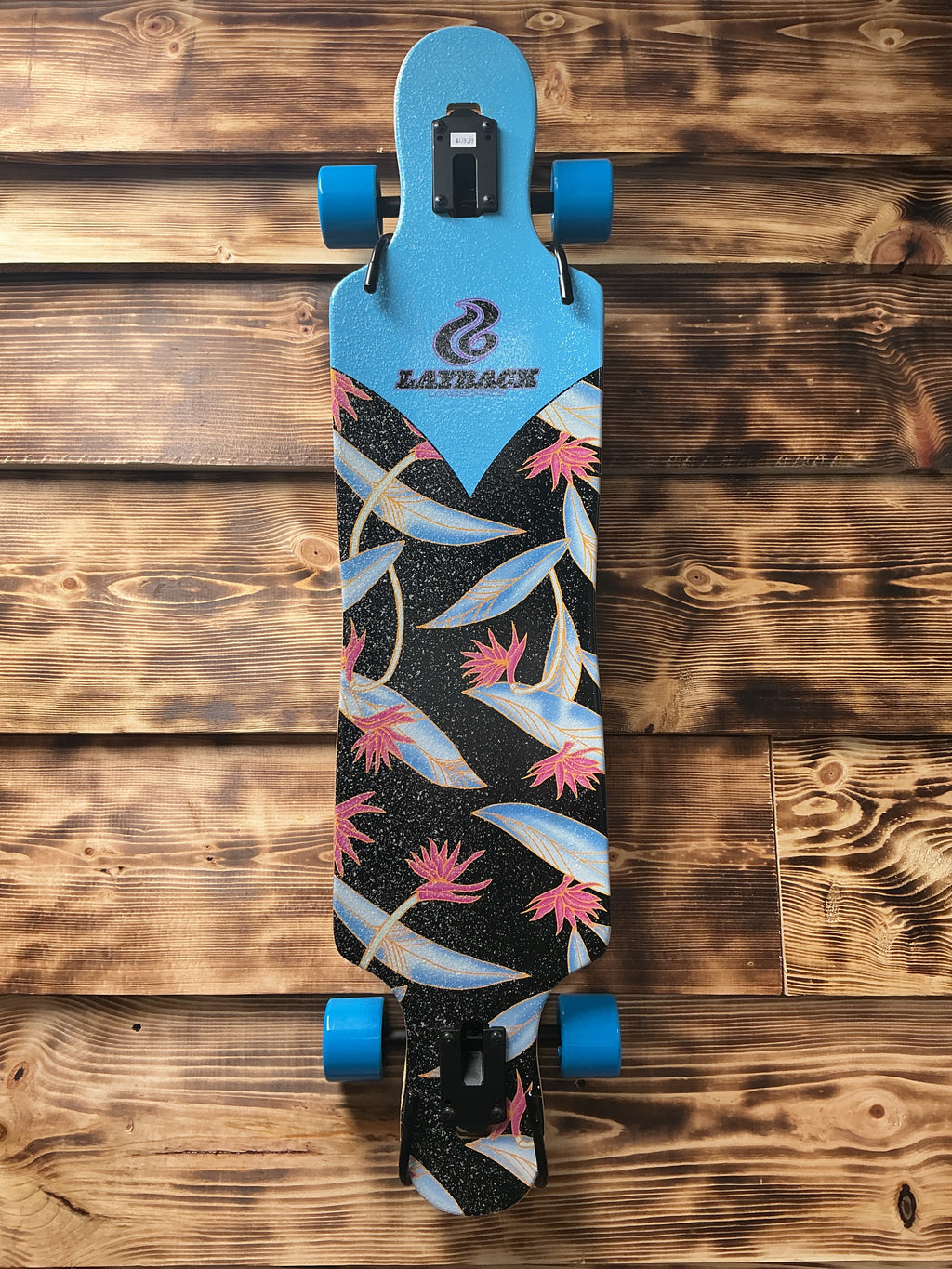 Layback Paradise Drop Through Blue Longboard