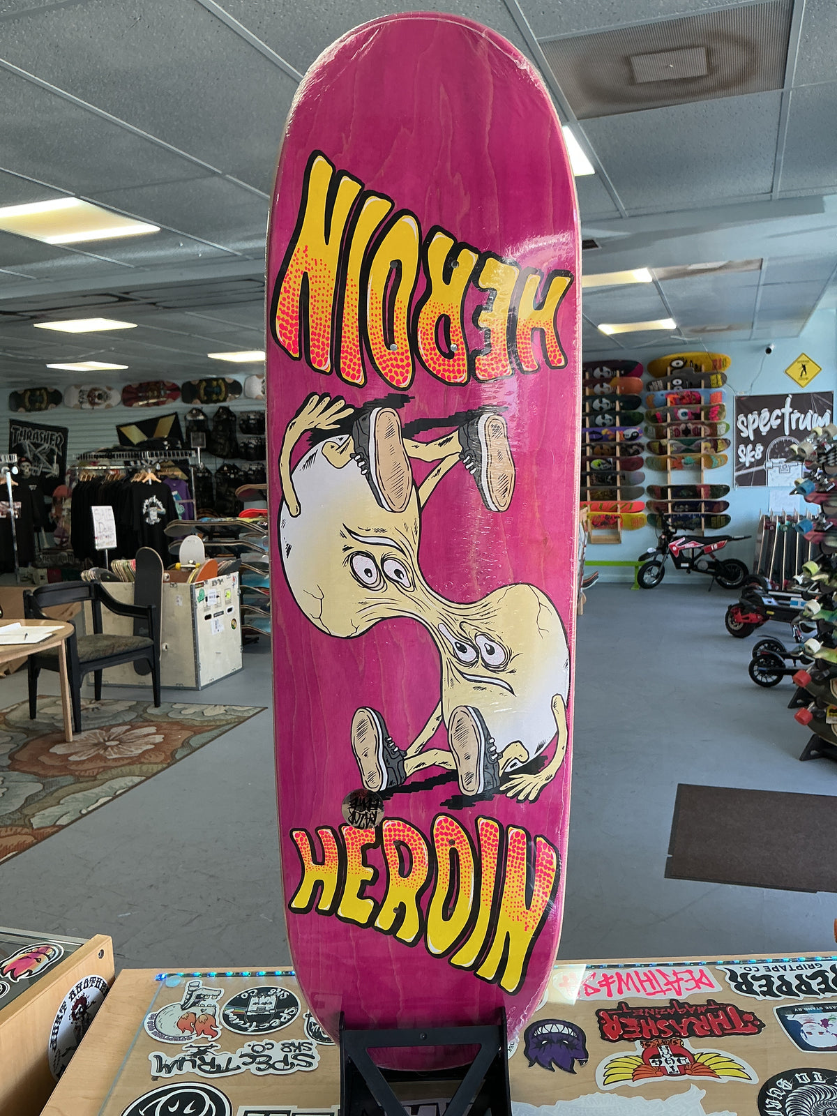 Heroin Team Merged Egg Shaped Deck 8.88”
