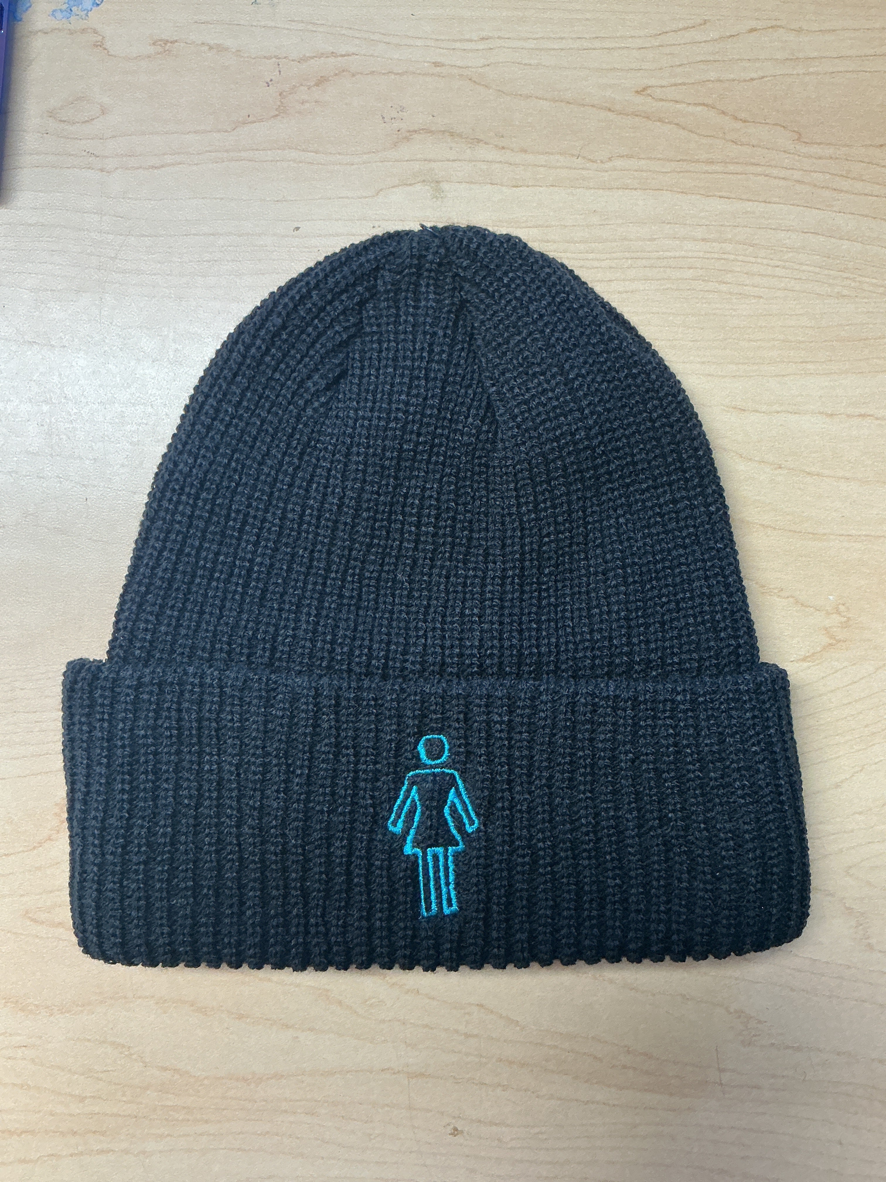 Girl Suzu Roll Up Beanie Black