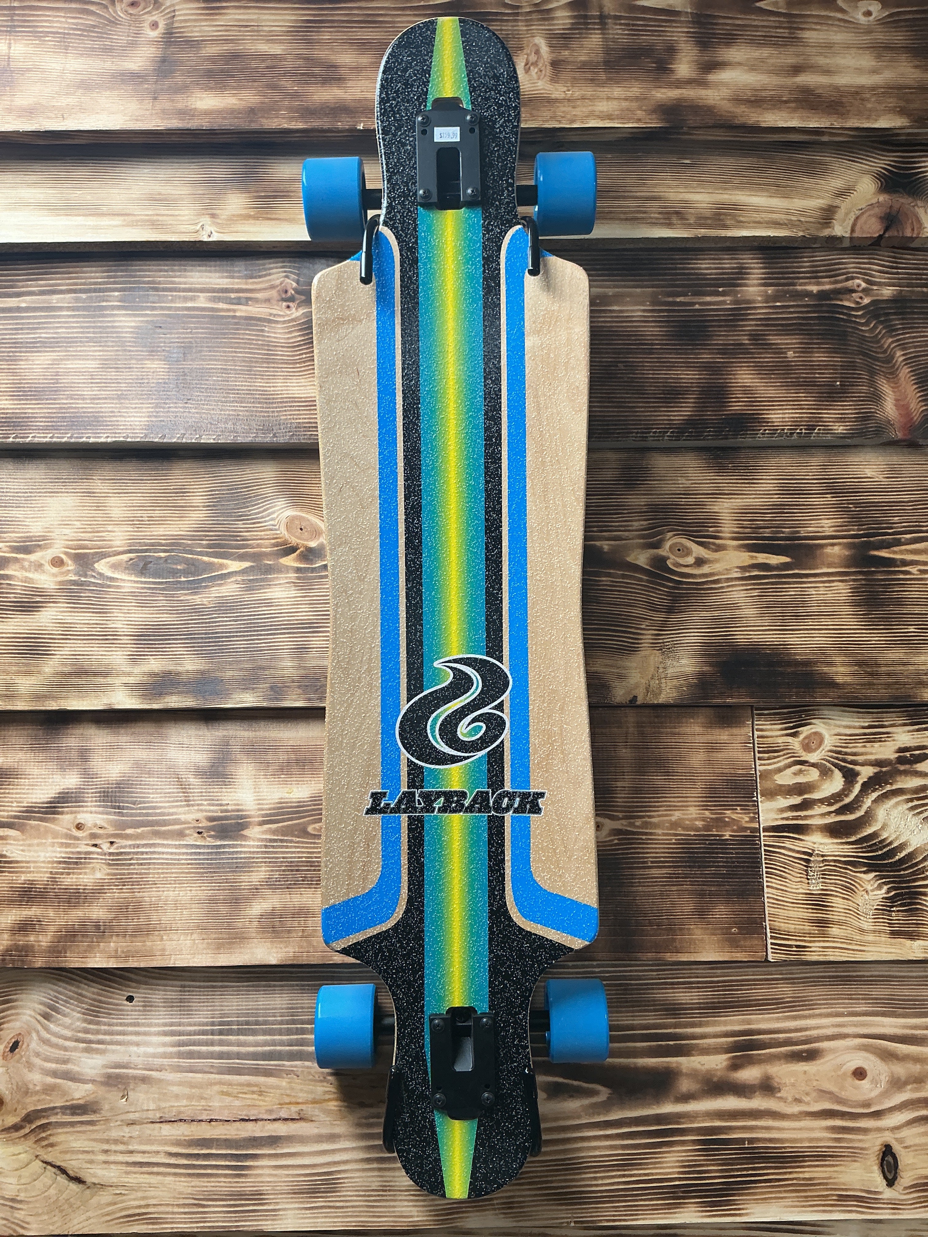 Layback Finish Line Drop Through Blue Longboard