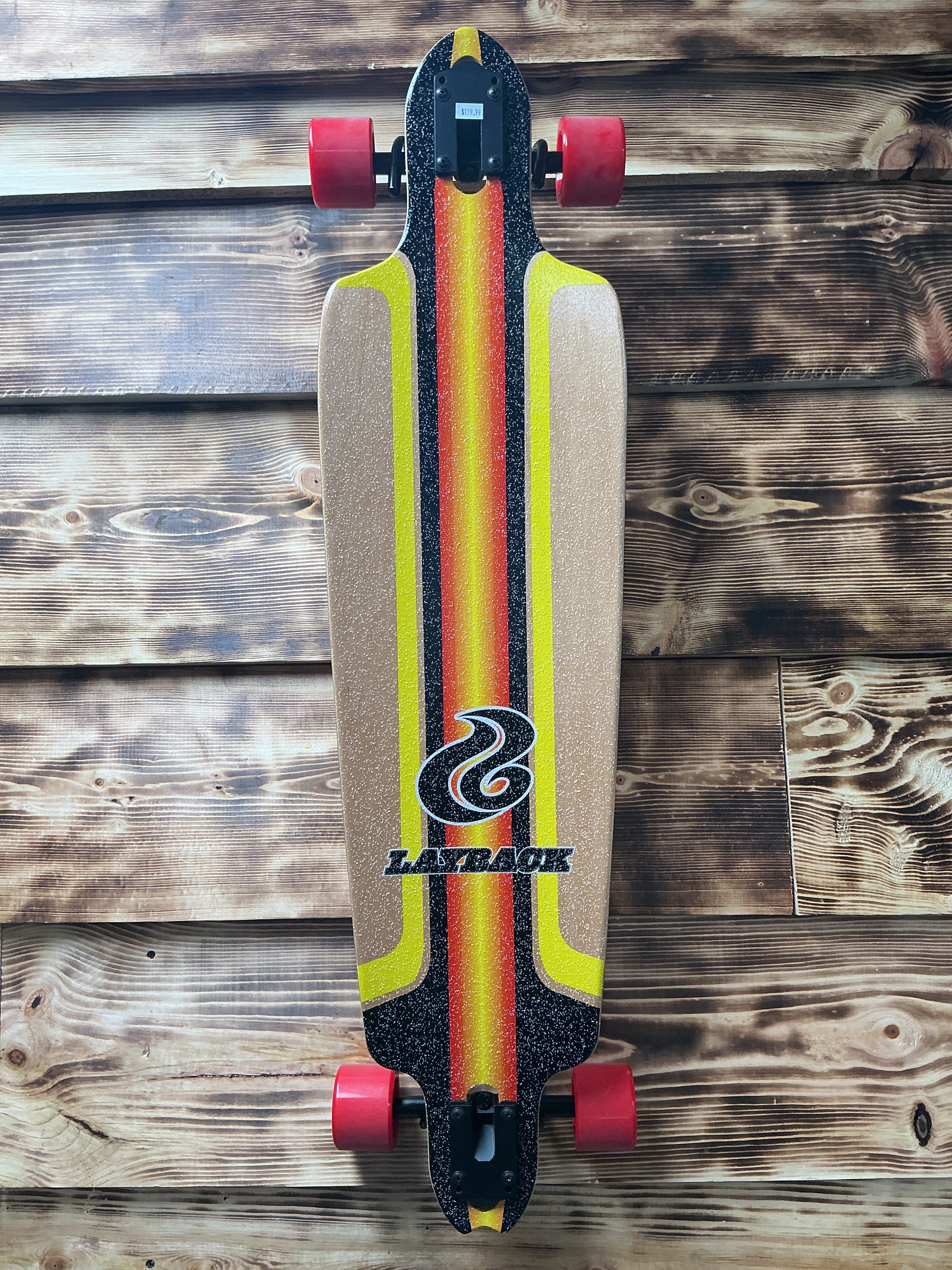 Layback Finish Line Drop Through Red Longboard