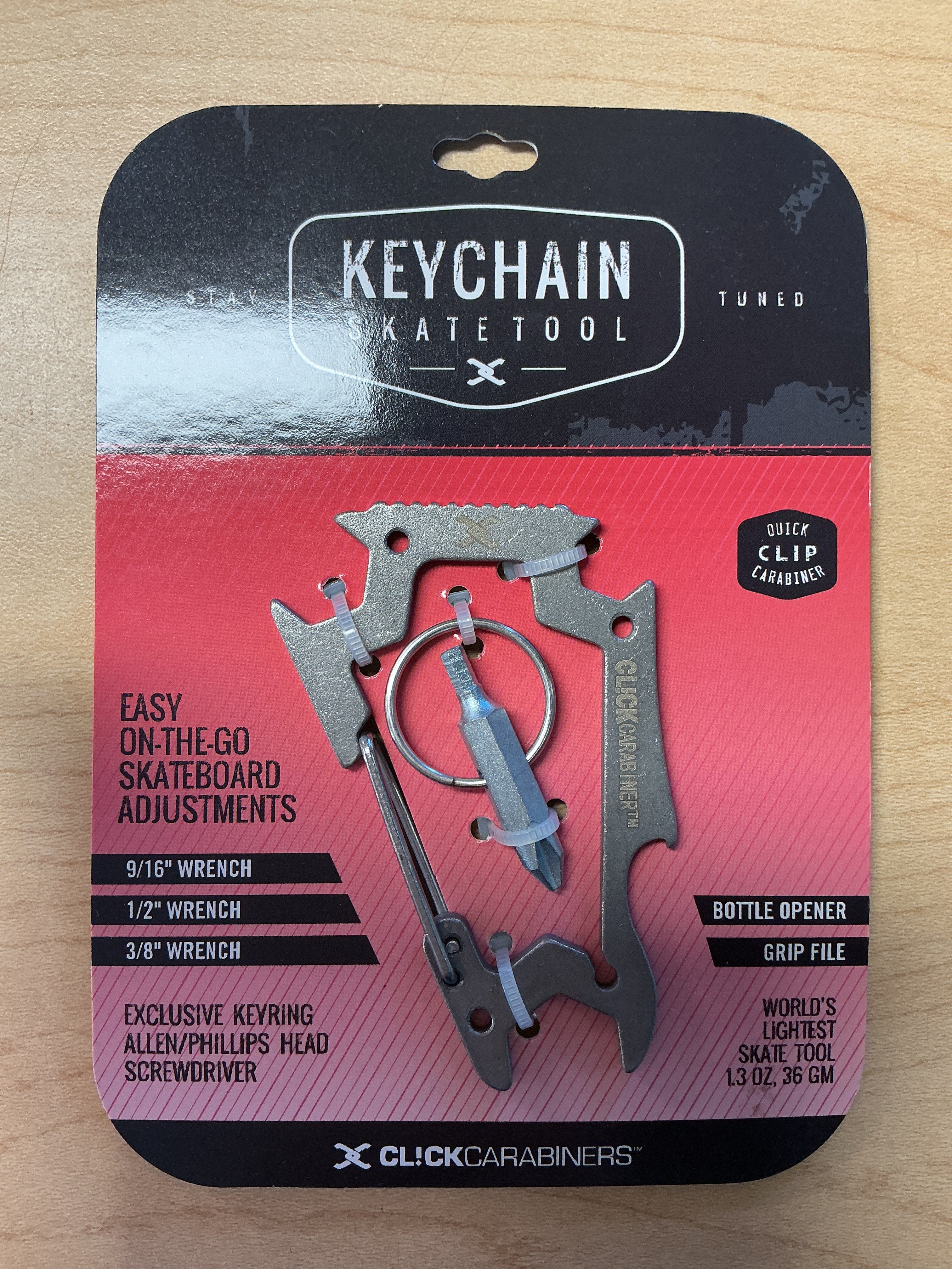 Click Carabiner Keychain Tool Raw