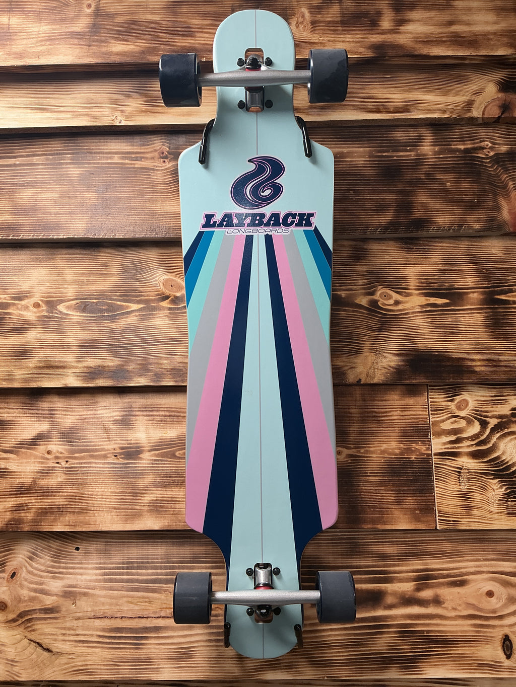 Layback Sun Stripe Drop Through Mint Longboard