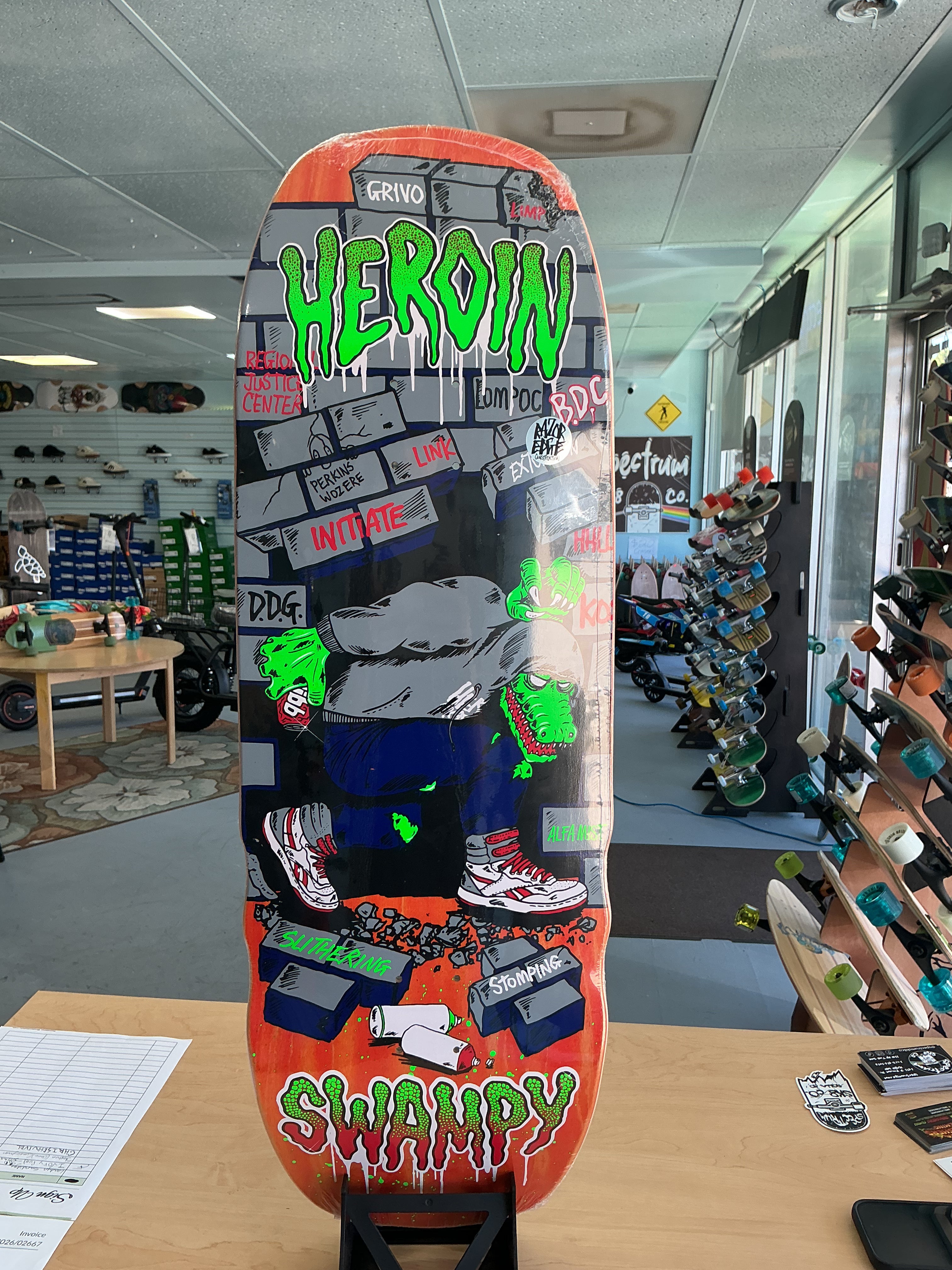 Heroin Swampy Stomp Shaped Deck 10.5”