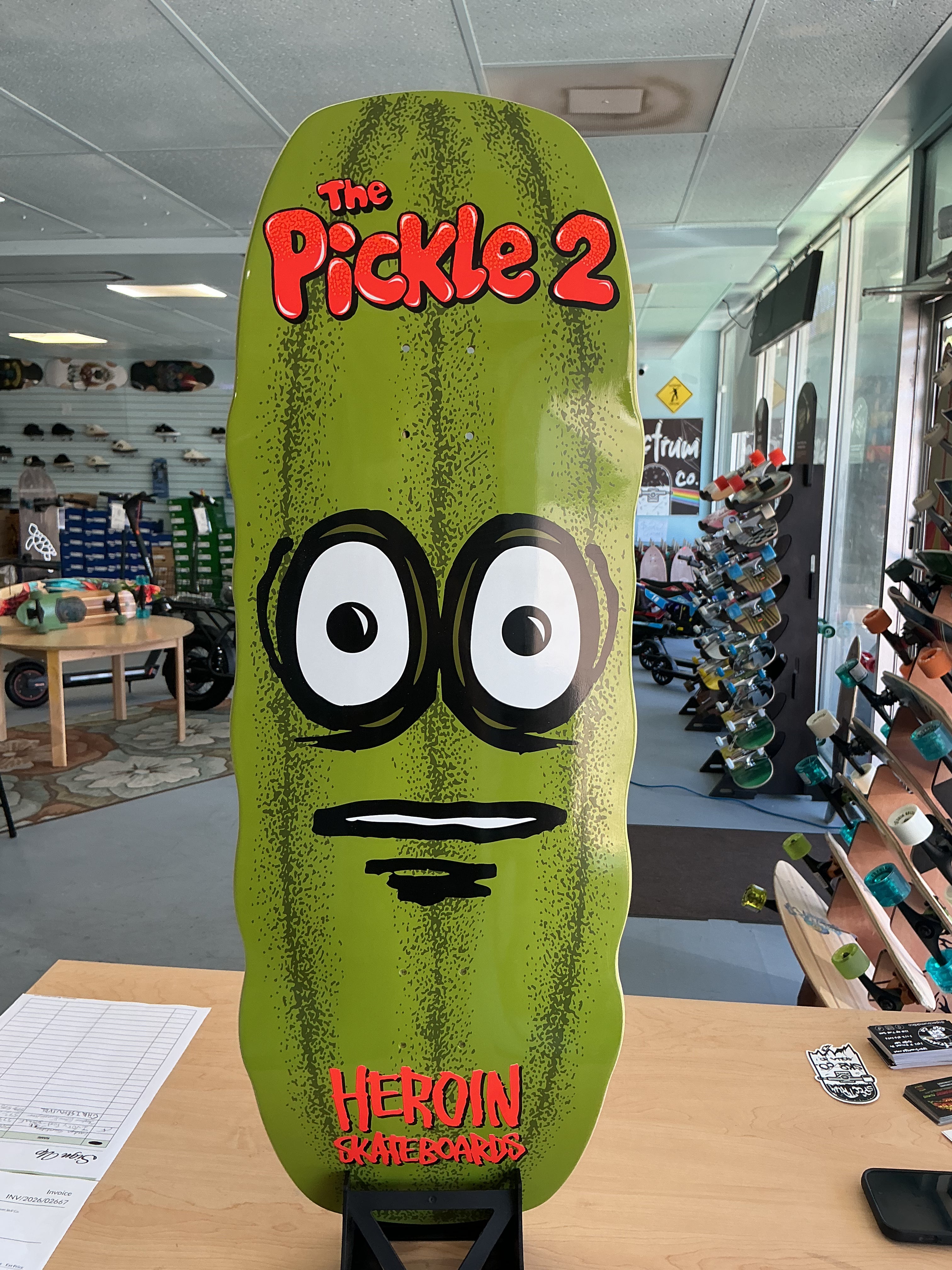 Heroin Team Pickle 2 Shaped Deck 11.125”