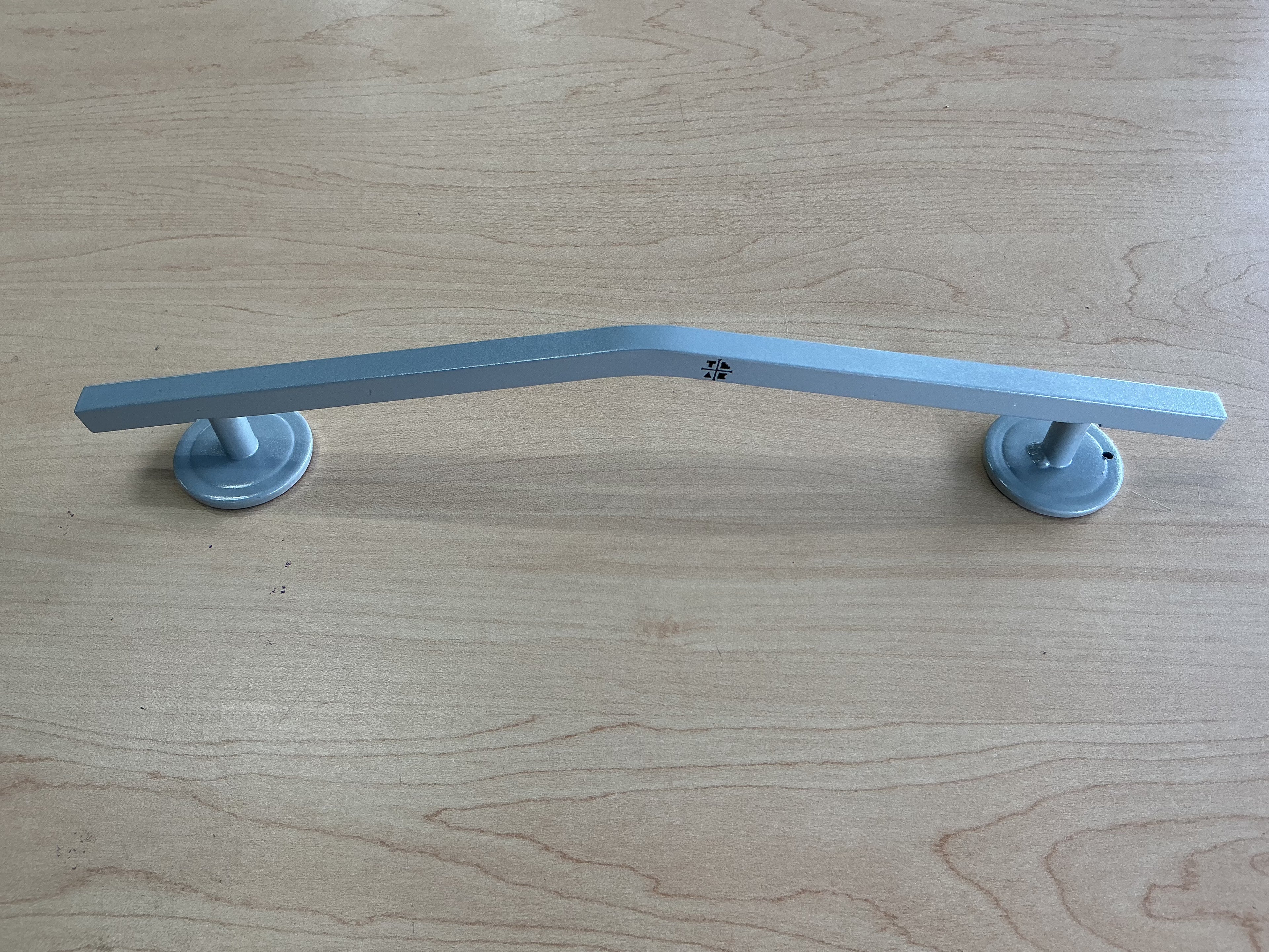 Straight, Mellow Peak Style Fingerboard Rail, 12” Long - Steel Construction - Silver Grey